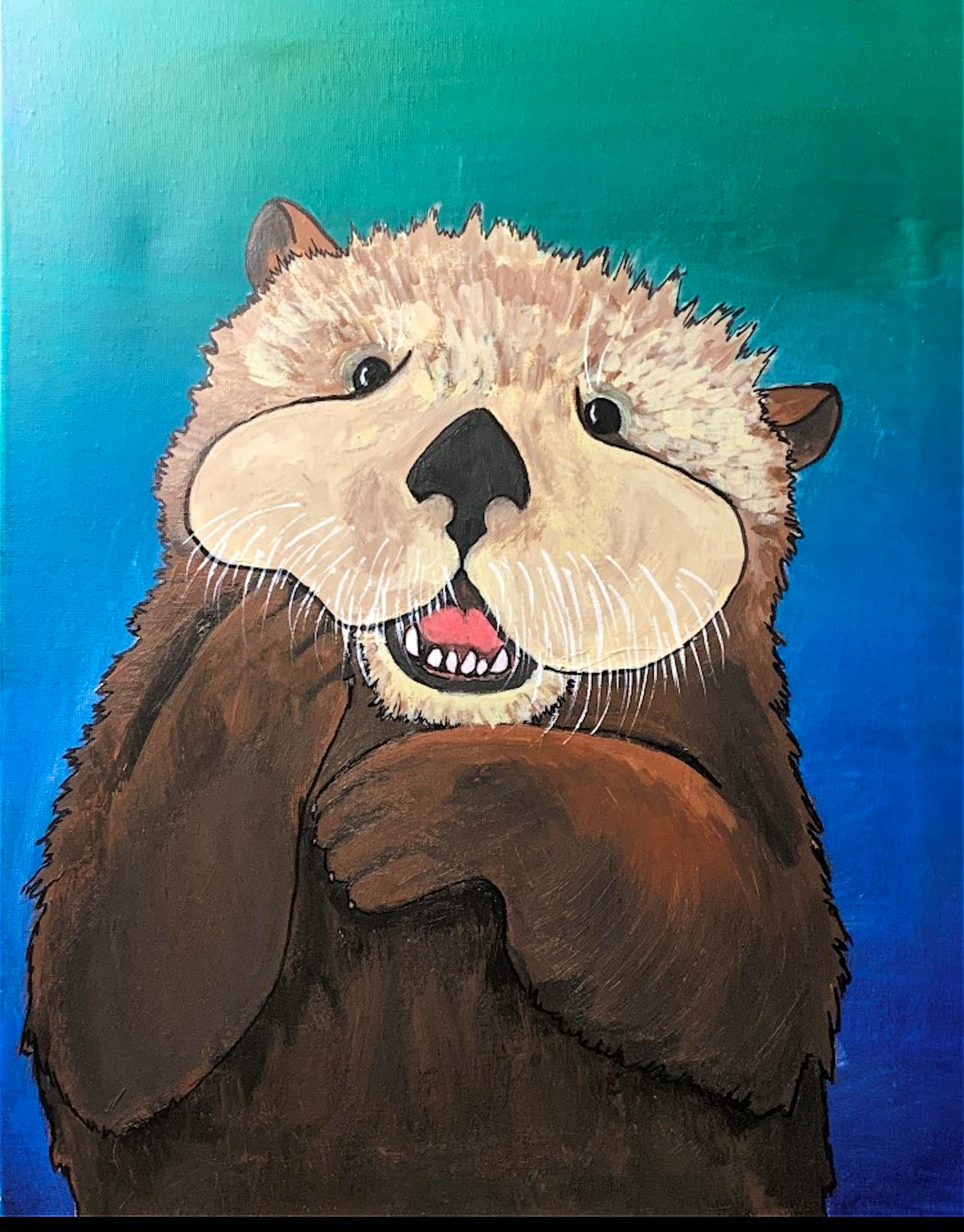 Painted sea otter